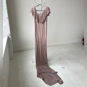 Sew Trendy Off the Shoulder Maternity Dress